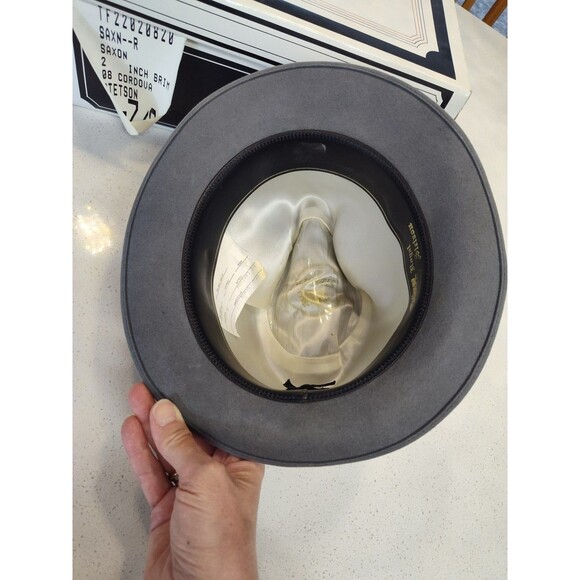 Stetson RY02 Saxon 2 Inch Brim 302 Caribou Hat 08 Cordova Size 7 - Picture 11 of 15